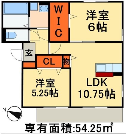 スカイハイムIIの物件間取画像